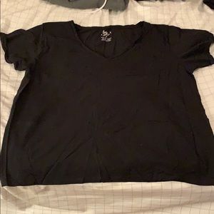 Black v neck T-shirt